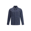 Blue Cotton Denim JacketDenim Jacket by Fendi, inspired by the classic shirt pattern and featuring a denim design with the iconic all-over FF jacquard weave. The garment features a classic collar, front snap-button closure, two side welt pockets and two s