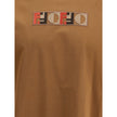 Brown Cotton ClothingThe T-Shirt by Fendi, crafted from pure cotton, stands out for its refined yet essential design. The regular fit, crew neckline, and short sleeves make it a versatile piece suitable for any occasion. The three-dimensional embroidered