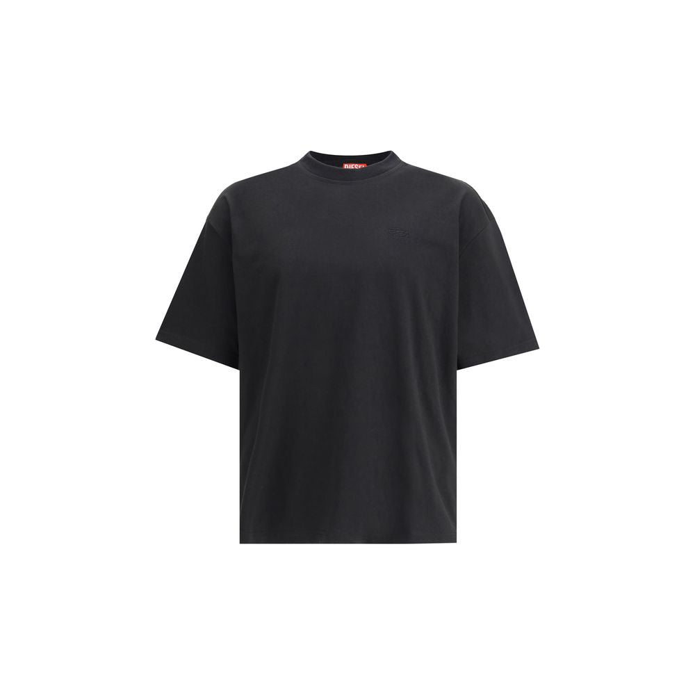 Black Cotton T-ShirtThe T-Boggy-Megoval-D T-shirt by Diesel is crafted from washed organic cotton jersey, featuring a soft, relaxed fit for everyday comfort. Its minimalist design is elevated by a contrasting macro Oval D embroidery on the back and a smal