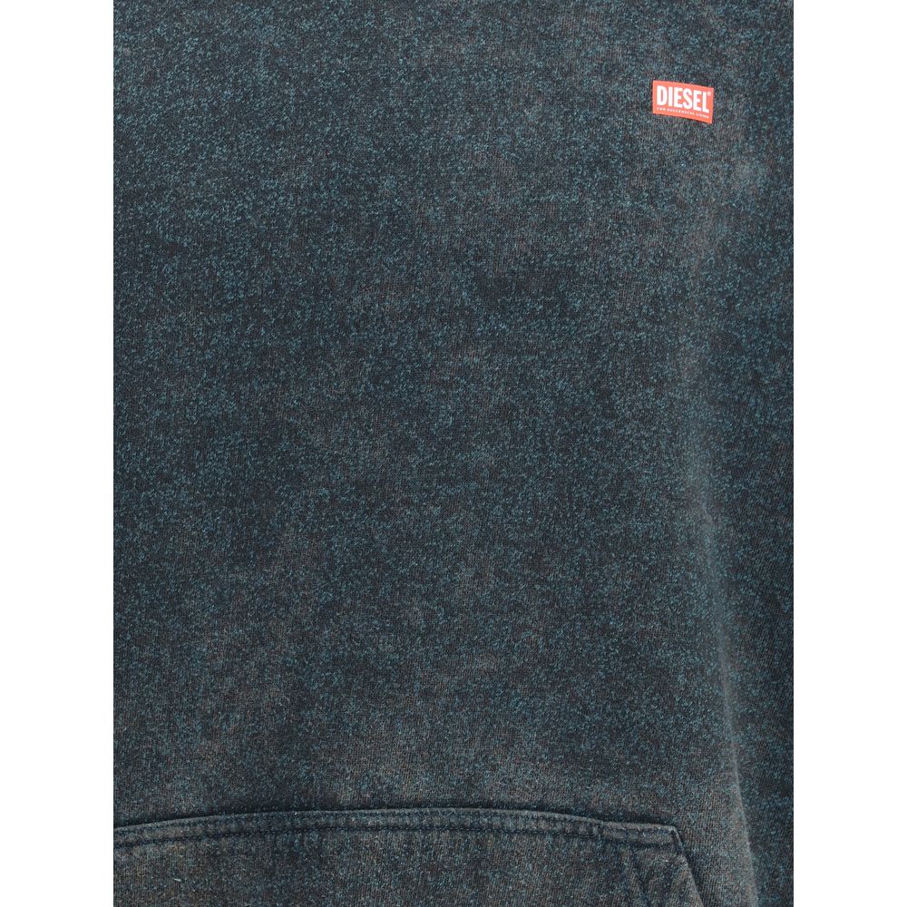 Black Polyester SweatshirtThe S-Kai Hoodie by Diesel is crafted from soft, slightly stretch cotton for exceptional comfort and a relaxed fit. It features a hood, a practical kangaroo pocket, and ribbed cuffs and hem for a refined, modern look. The Diesel