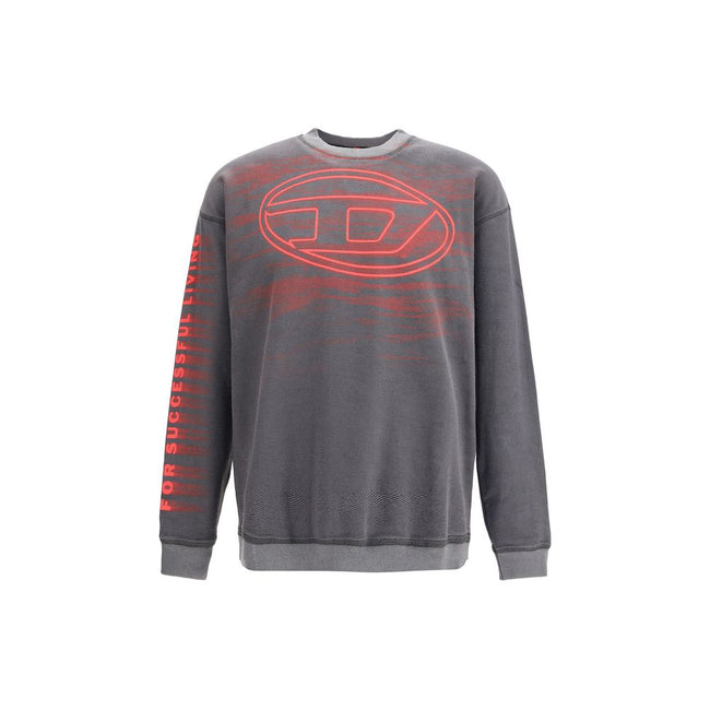 Gray Cotton SweatshirtThe cotton logo Sweatshirt by Diesel features a faded finish that gives it a vintage and authentic look. Made from pure cotton for comfort and breathability, it showcases a crew neck, long sleeves, and ribbed trims for a structured f
