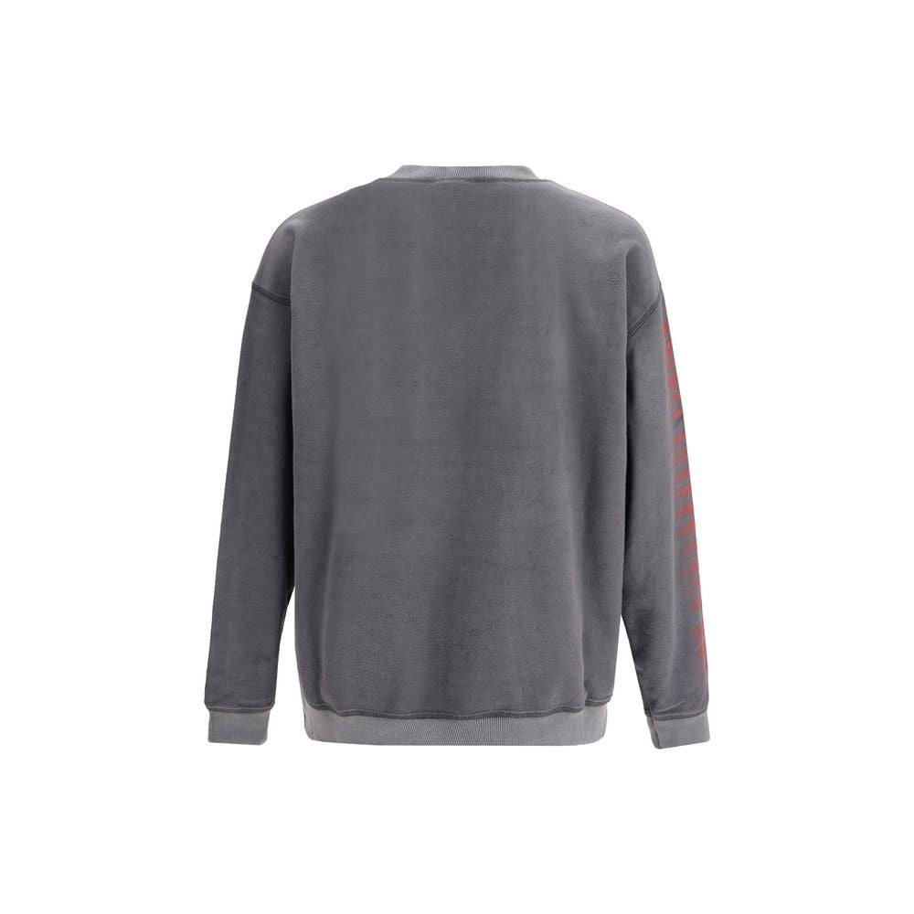 Gray Cotton SweatshirtThe cotton logo Sweatshirt by Diesel features a faded finish that gives it a vintage and authentic look. Made from pure cotton for comfort and breathability, it showcases a crew neck, long sleeves, and ribbed trims for a structured f