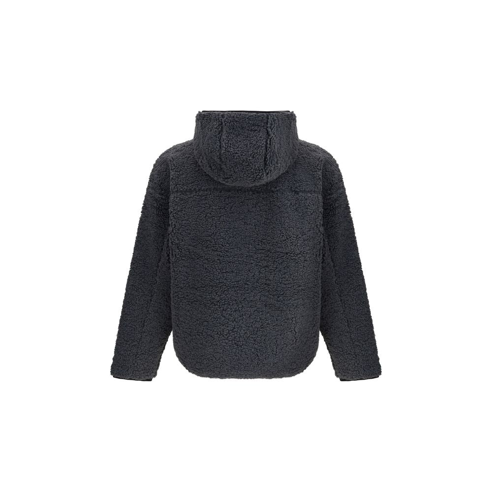 Black Polyester SweatshirtThe S-Zat teddy Hoodie by Diesel features an oversized fit crafted from soft teddy fabric for a cozy, modern look. The design is enhanced by a corded Oval D logo embroidery on the front, while the jersey-lined interior ensures ex