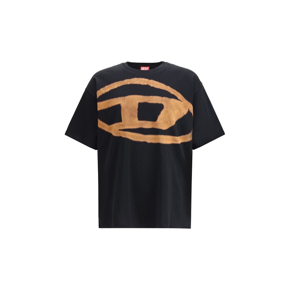 Black Cotton T-ShirtThe T-Boxt-Bleach T-shirt by Diesel is crafted from organic cotton with a relaxed fit. Featuring a crewneck, short sleeves, and a straight hemline, it’s detailed with the iconic Diesel Oval D logo on the front, presented in a bold blea