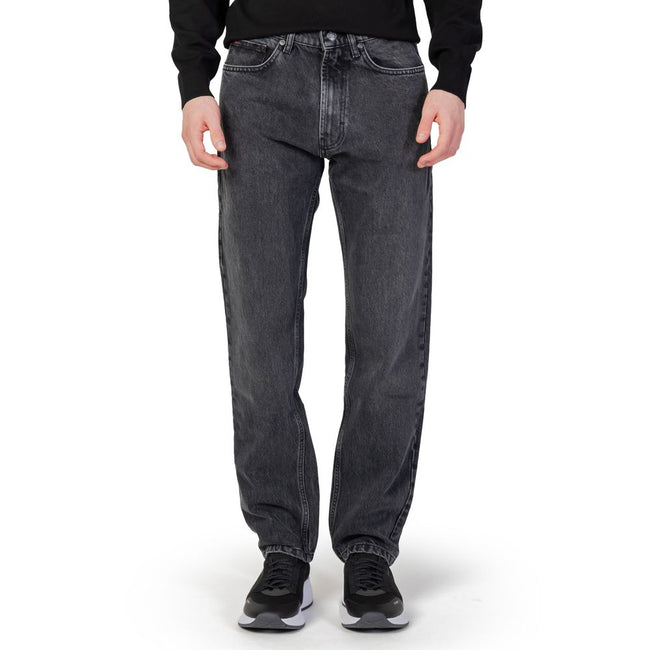 Black Cotton Relaxed Fit Jeans