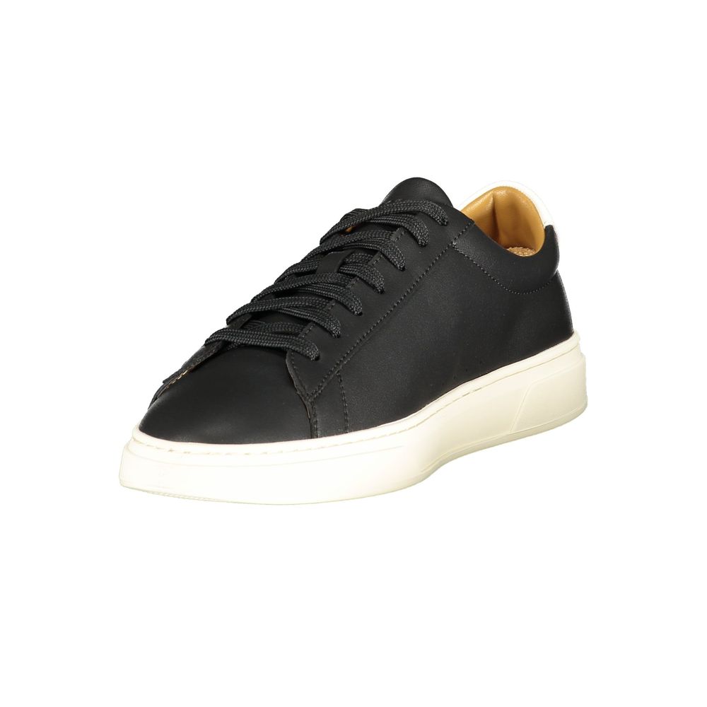 Black Leather Men Sneaker