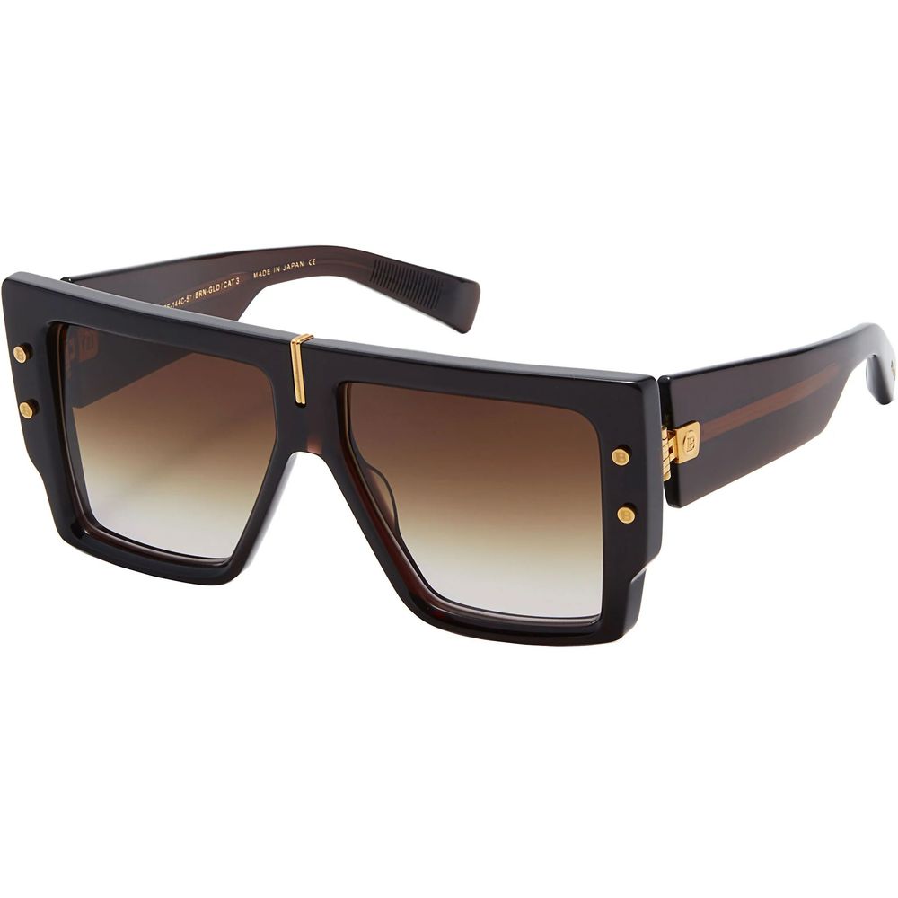 Brown Synthetic Sunglasses by Balmain