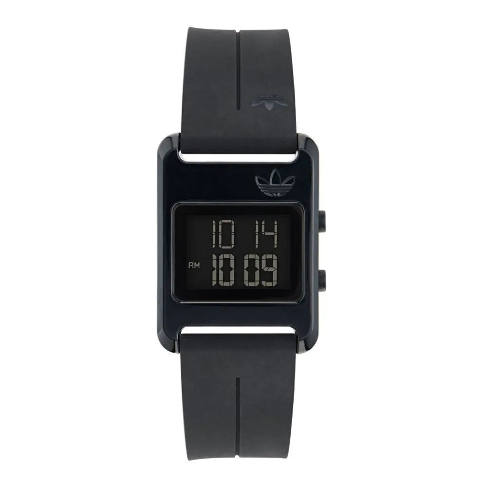 Black Synthetic Digital Watch with Alarm Function