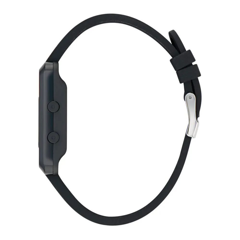 Black Synthetic Digital Watch with Alarm Function