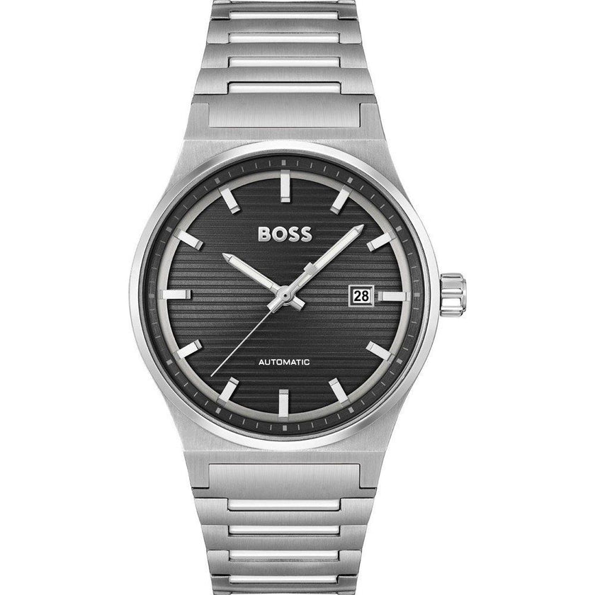 Gray Stainless Steel Dress Watch