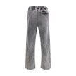 Gray Cotton Casual Pants
