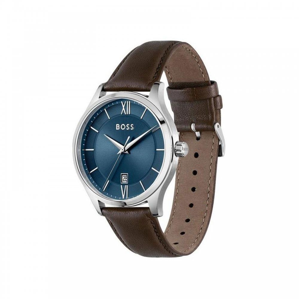 Brown Leather Dress Watch
