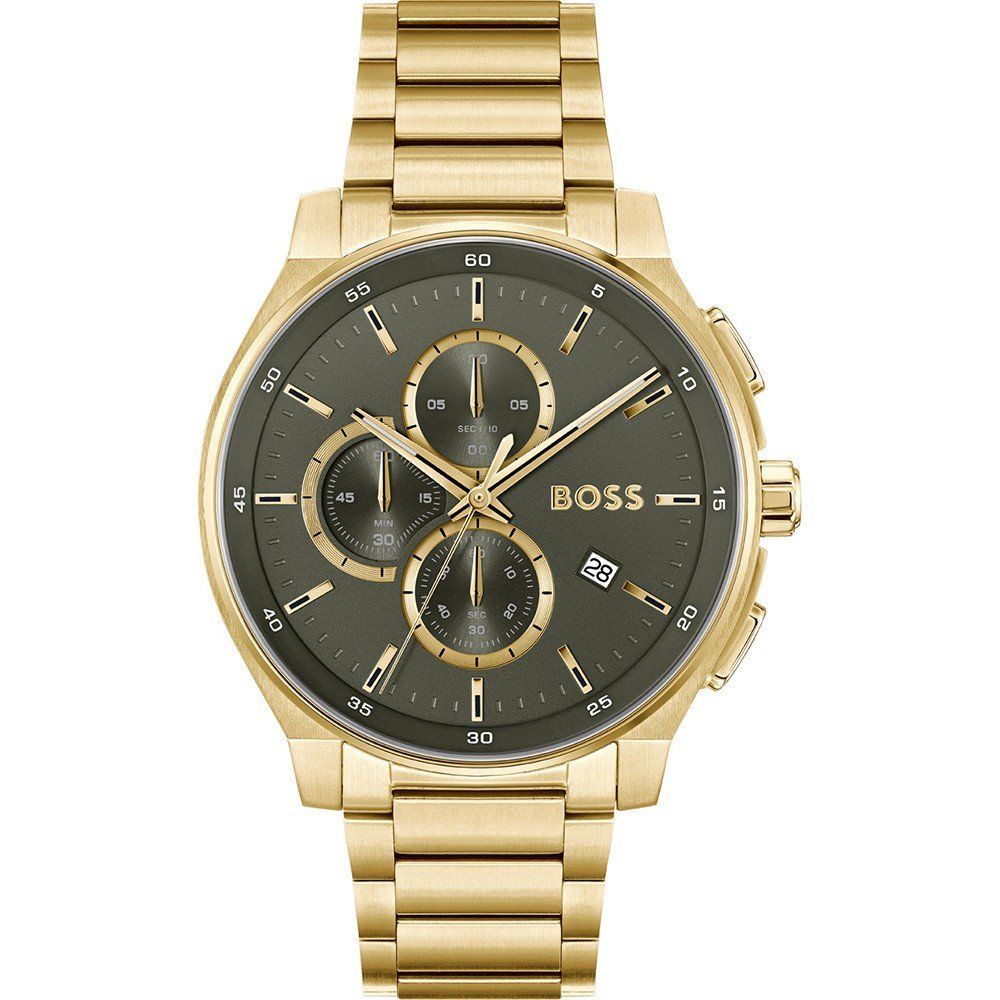 Gold Dress Watch with Chronograph Feature