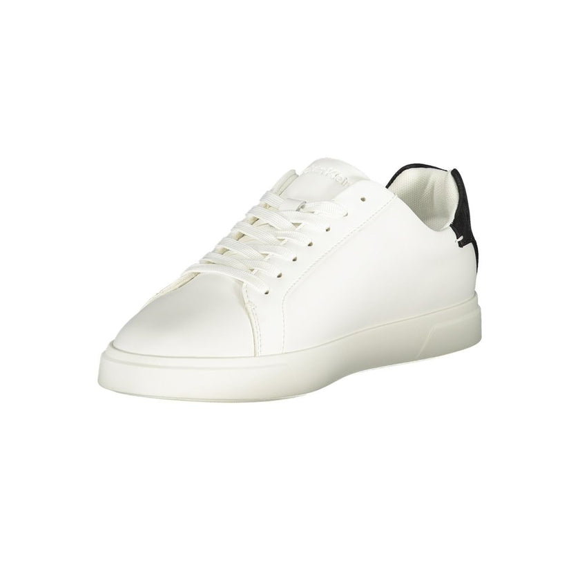 White Polyester Sneaker