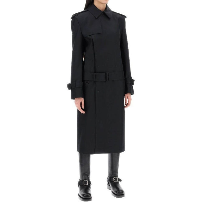 Black Polyester Coat