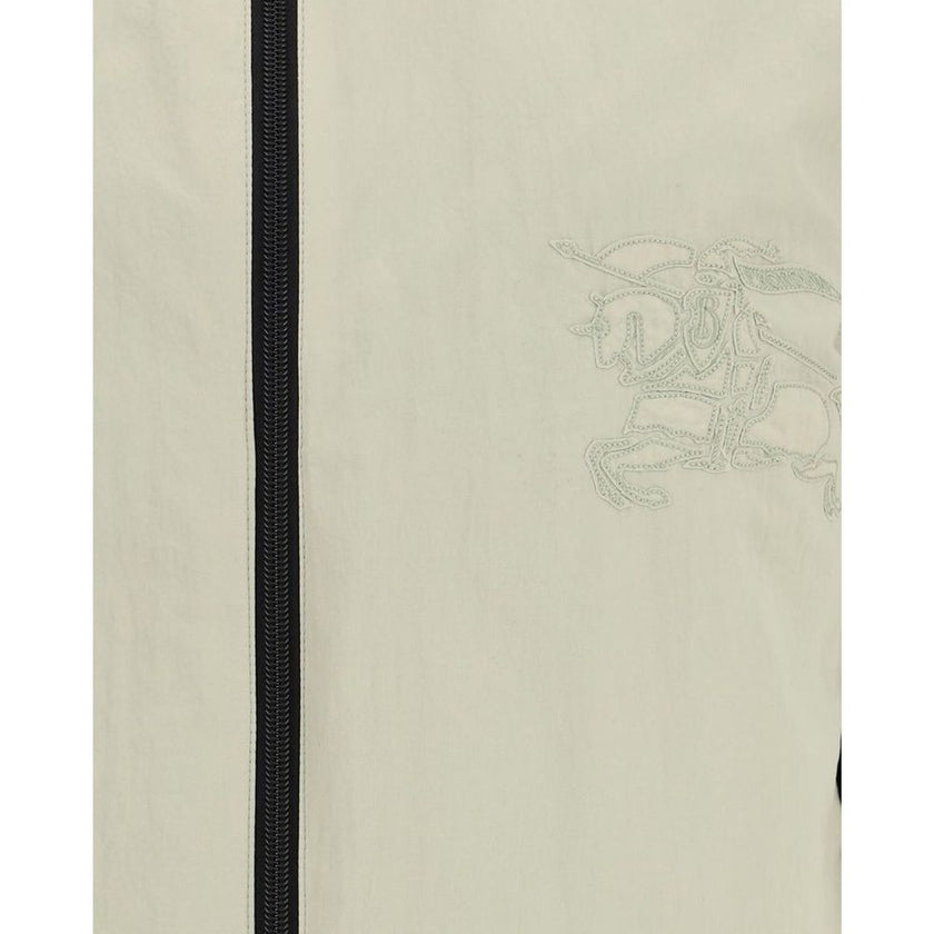 Gray Polyamide Full-Length Jacket