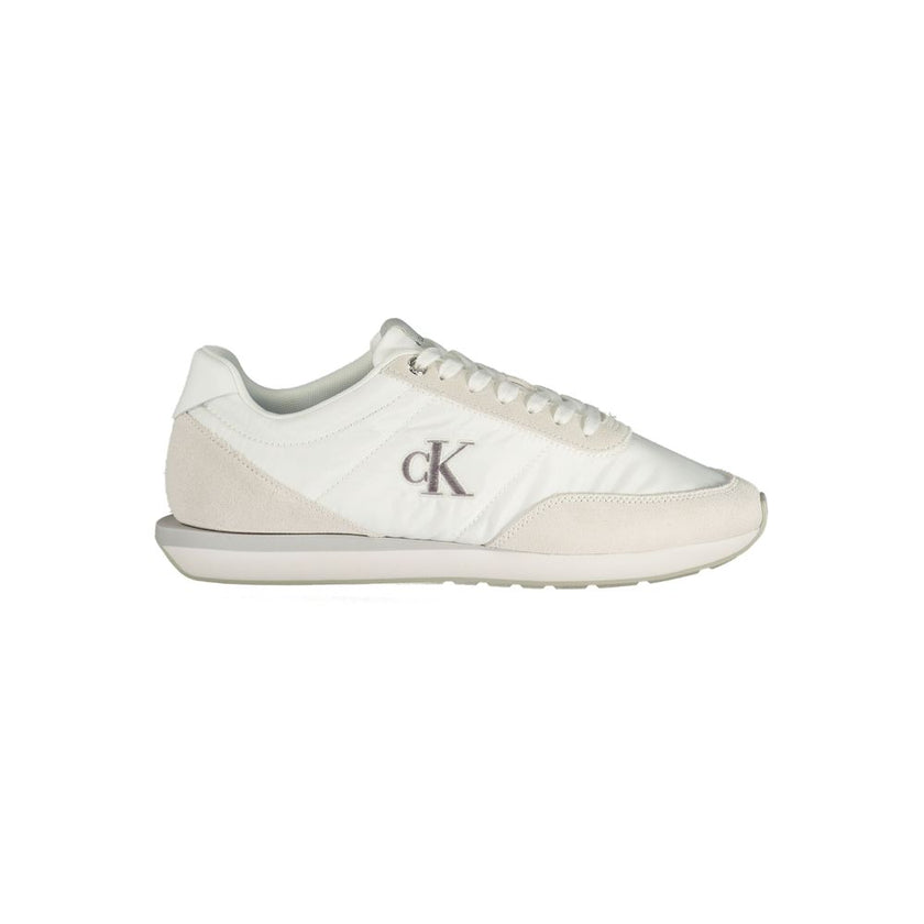 White Polyester Sneaker