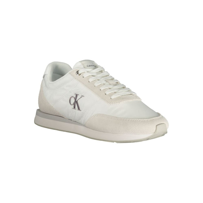White Polyester Sneaker