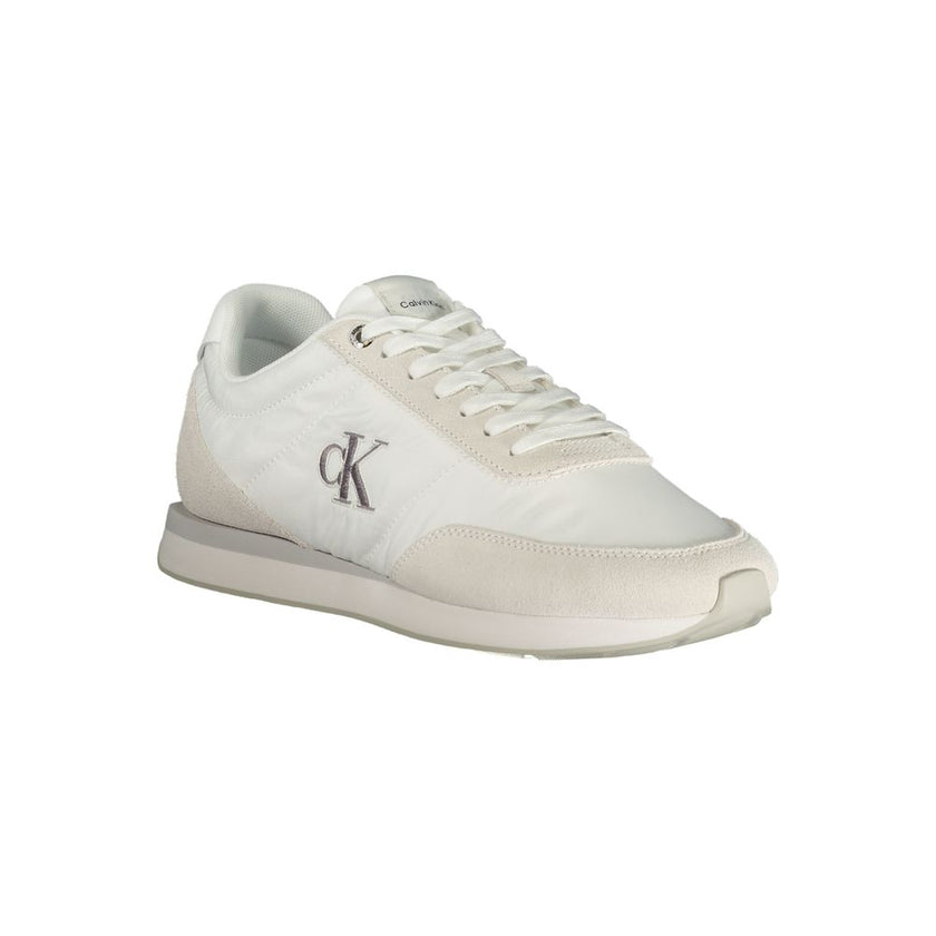 White Polyester Sneaker