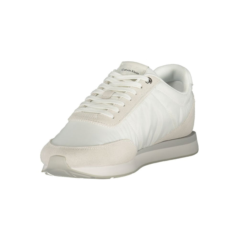 White Polyester Sneaker