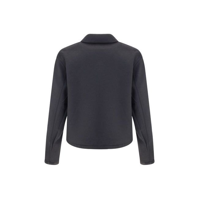 Black Fleece Wool Jackets And Coat