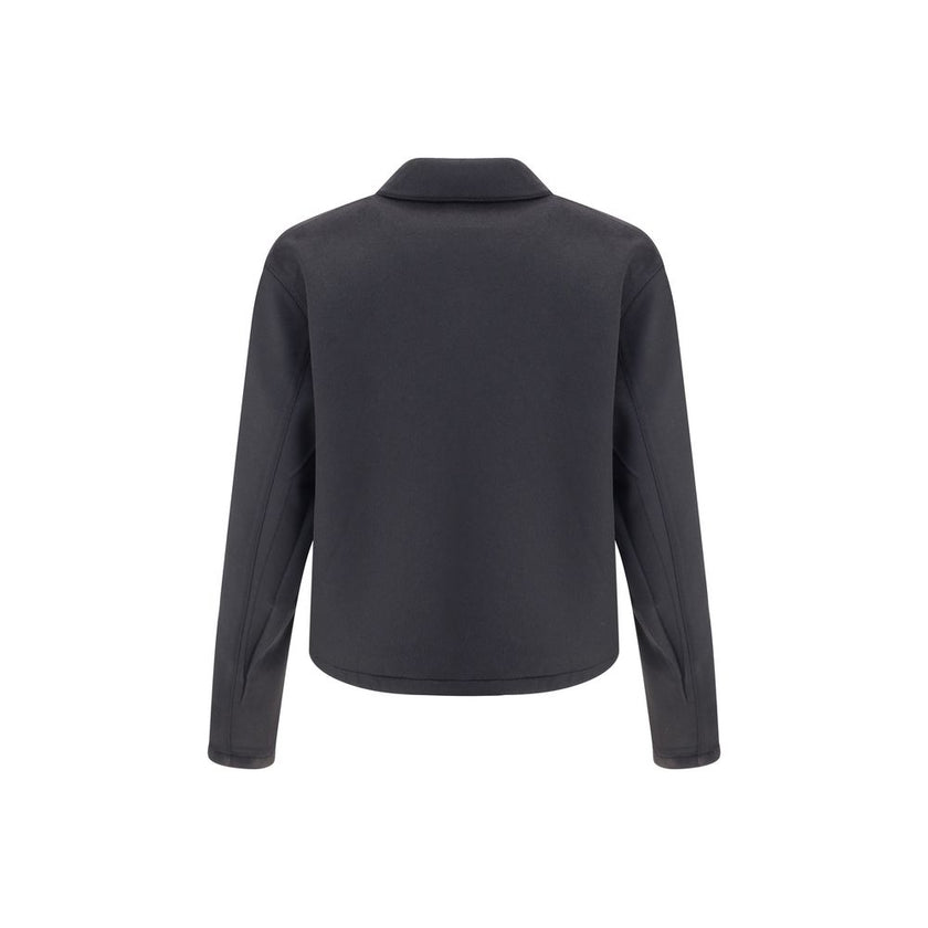 Black Fleece Wool Jackets And Coat