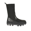 Black Calfskin Flat Boots