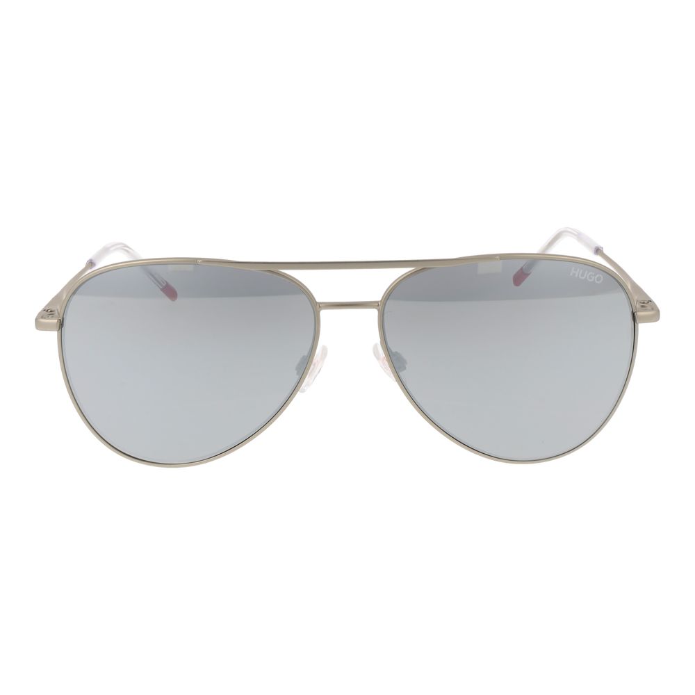 Silver Aviator Sunglasses with Mirrored Lenses