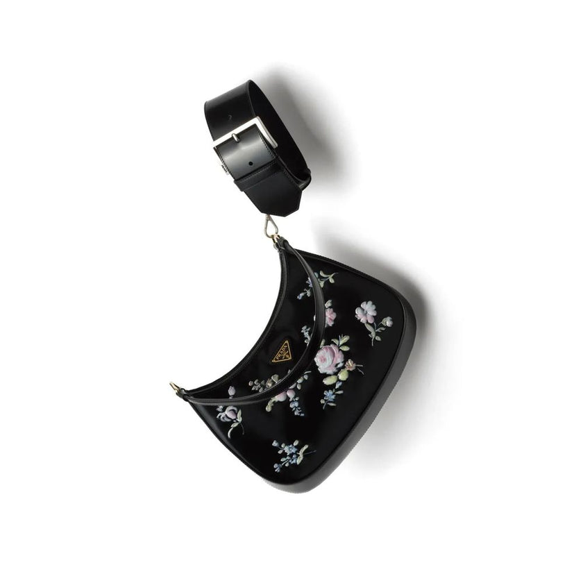 Black Calfskin Shoulder Strap