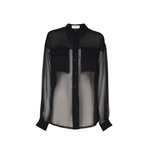 Black Silk Dress Shirt