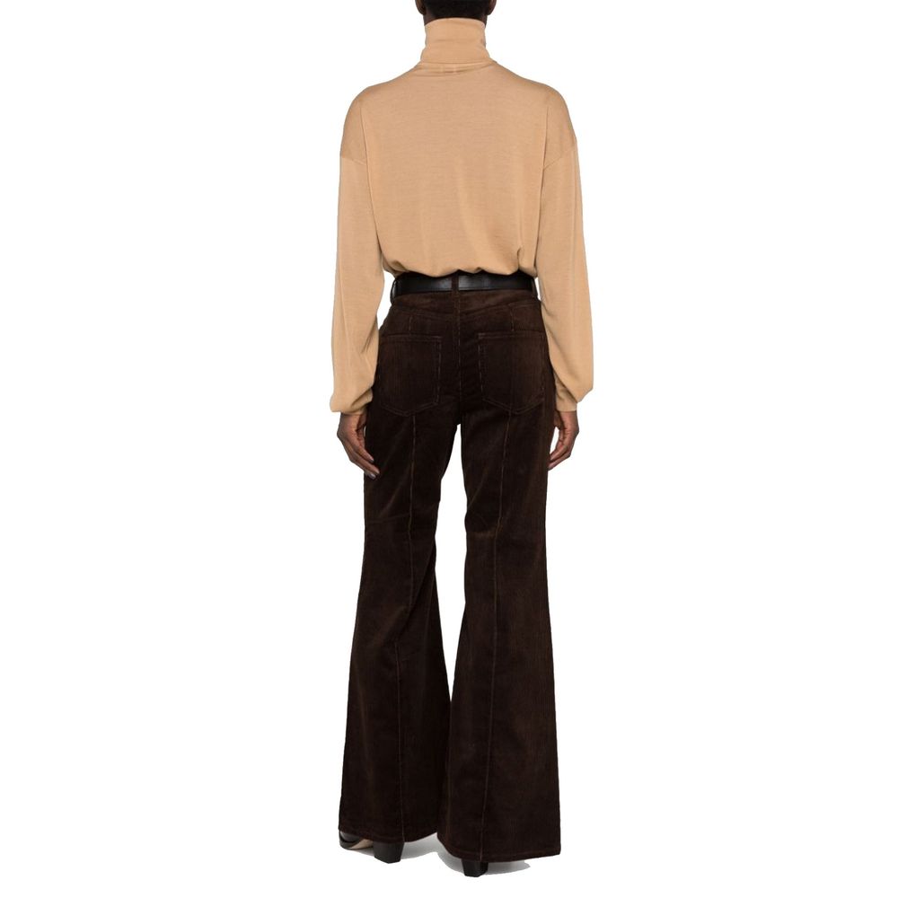 Brown Virgin Wool Turtleneck