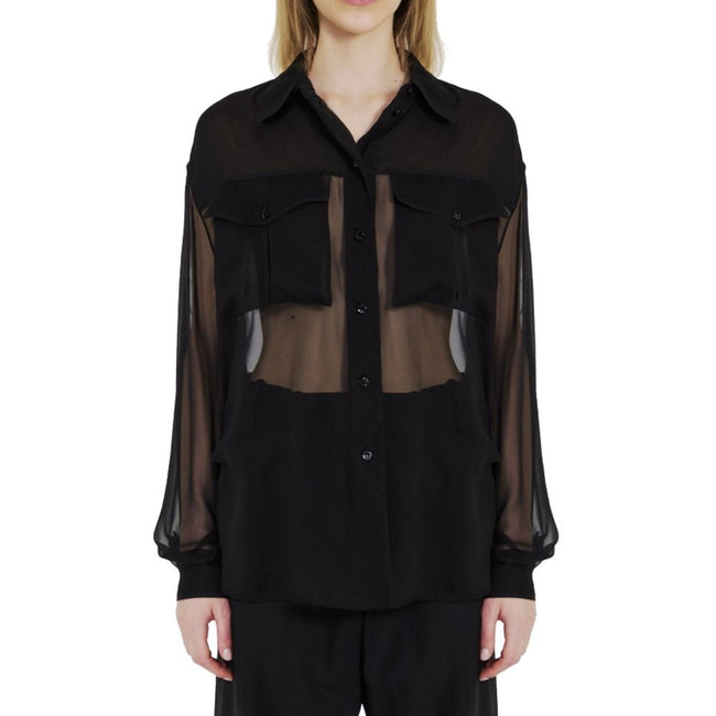 Black Silk Dress Shirt