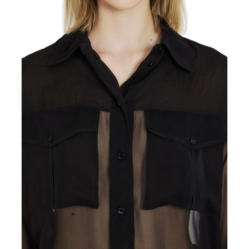 Black Silk Dress Shirt