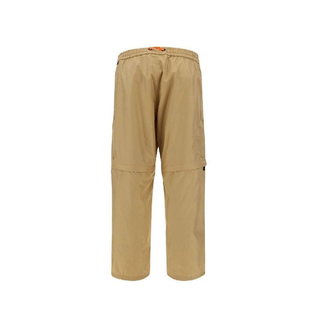 Beige Nylon Cargo Pants