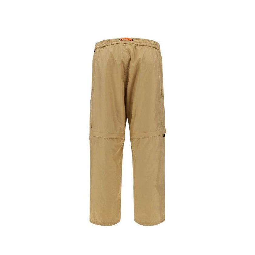 Beige Nylon Cargo Pants