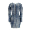 Blue Cotton Casual Dress