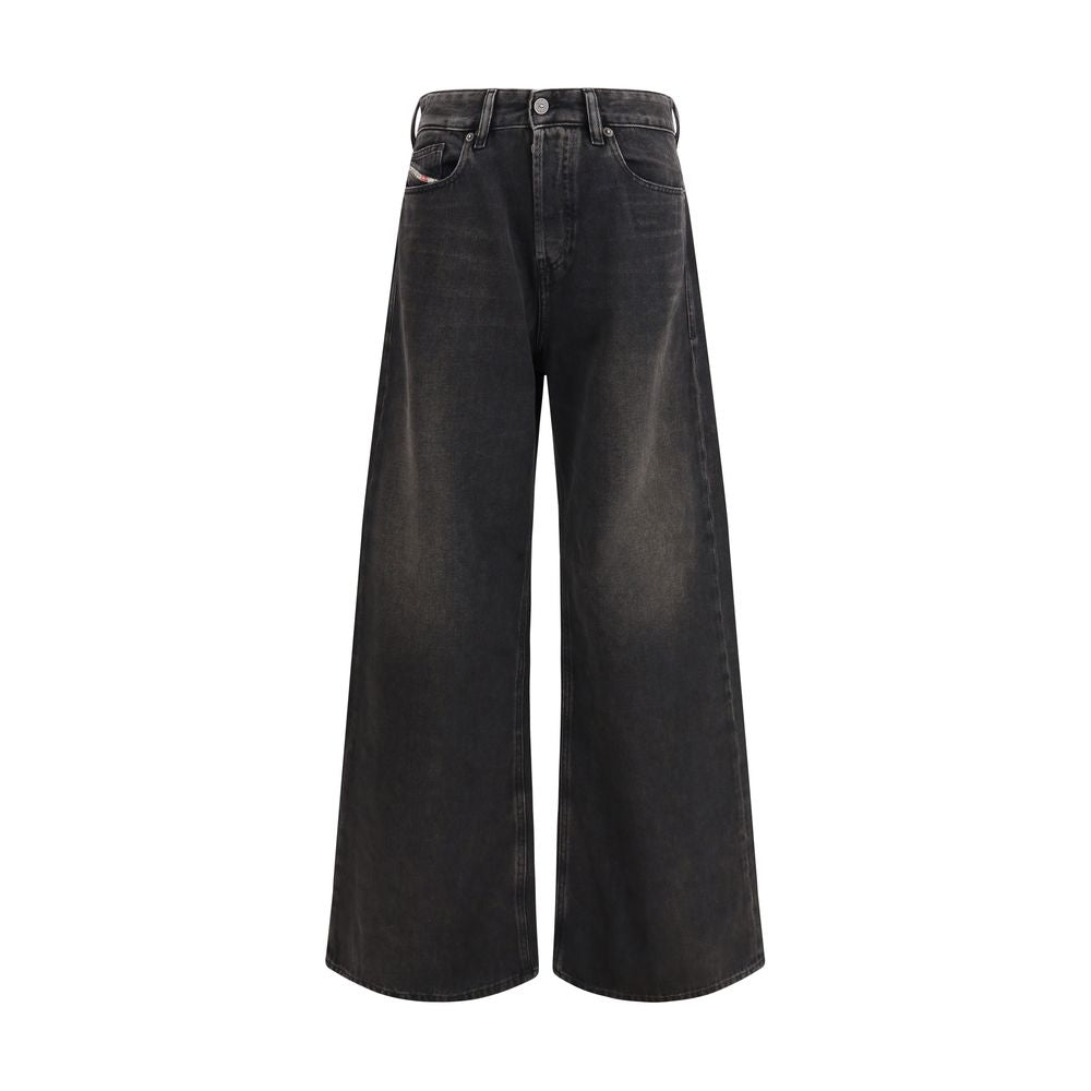 Black Cotton Relaxed Fit Jeans