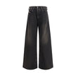 Black Cotton Relaxed Fit Jeans