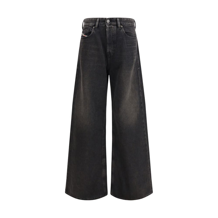 Black Cotton Relaxed Fit Jeans