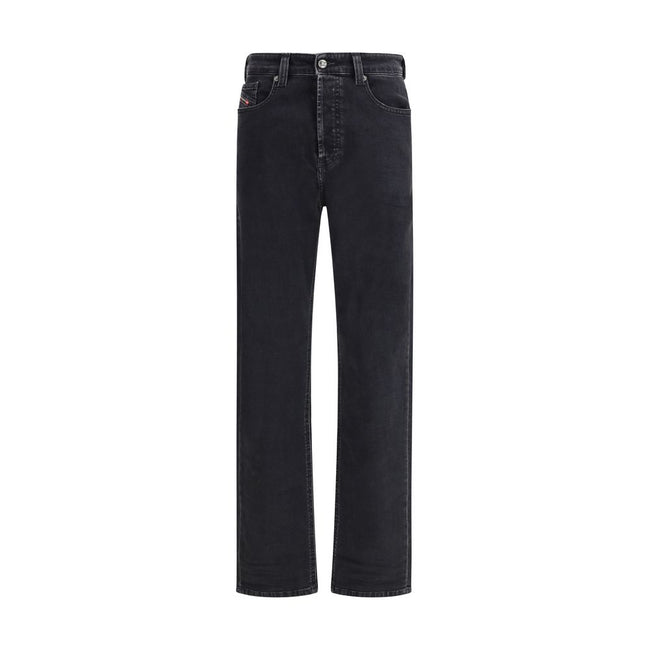 Black Cotton Relaxed Fit Jeans