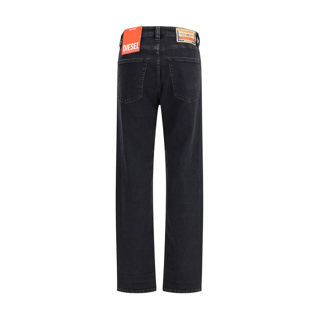Black Cotton Relaxed Fit Jeans