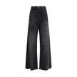 Black Cotton Relaxed Fit Jeans