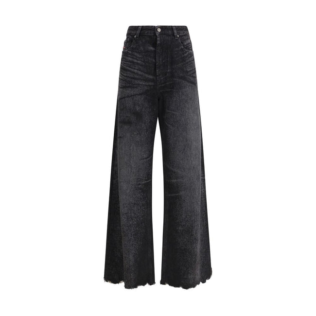 Black Cotton Relaxed Fit Jeans