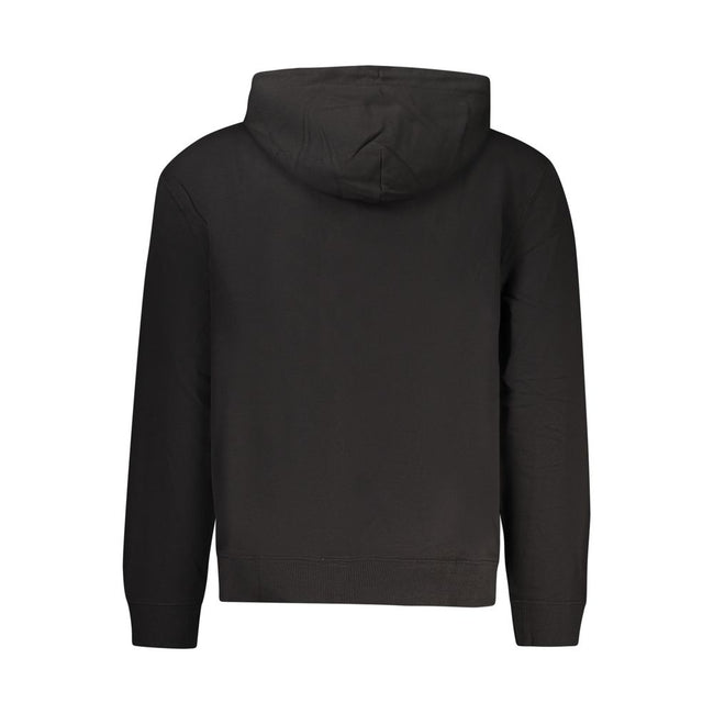 Black Cotton Men Sweater