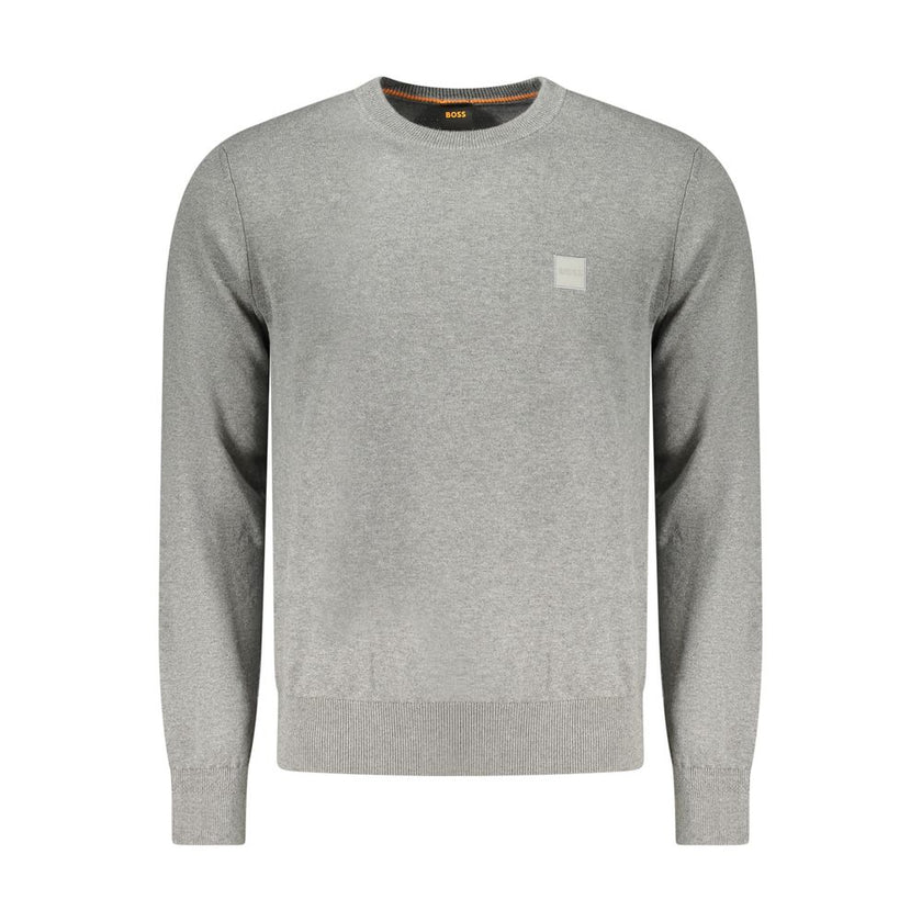 Gray Cotton Men Sweater