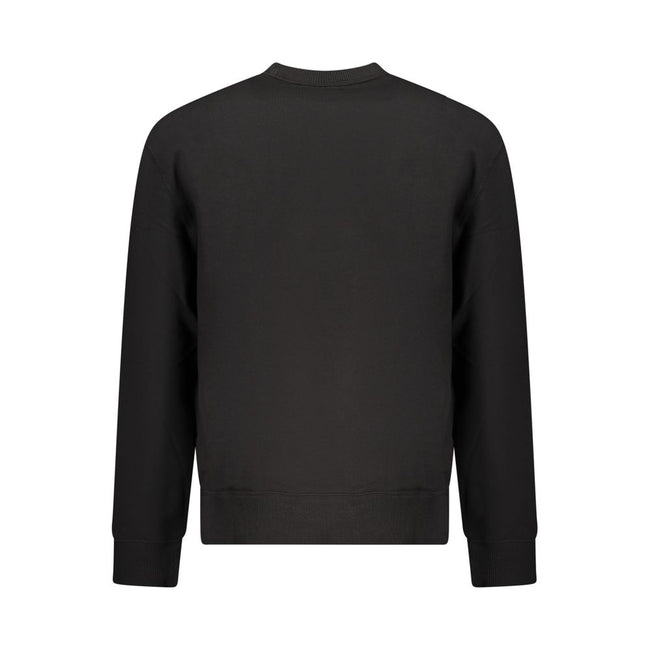 Black Cotton Men Sweater