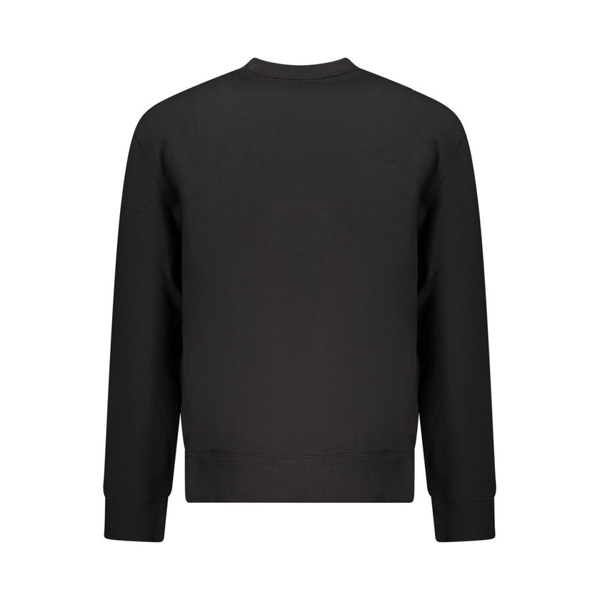 Black Cotton Men Sweater