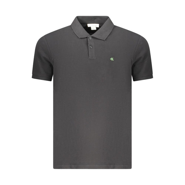 Black Cotton Polo Shirt