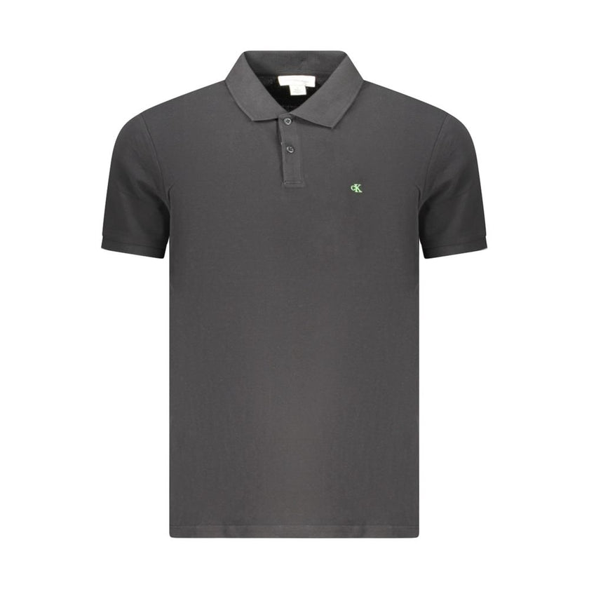 Black Cotton Polo Shirt