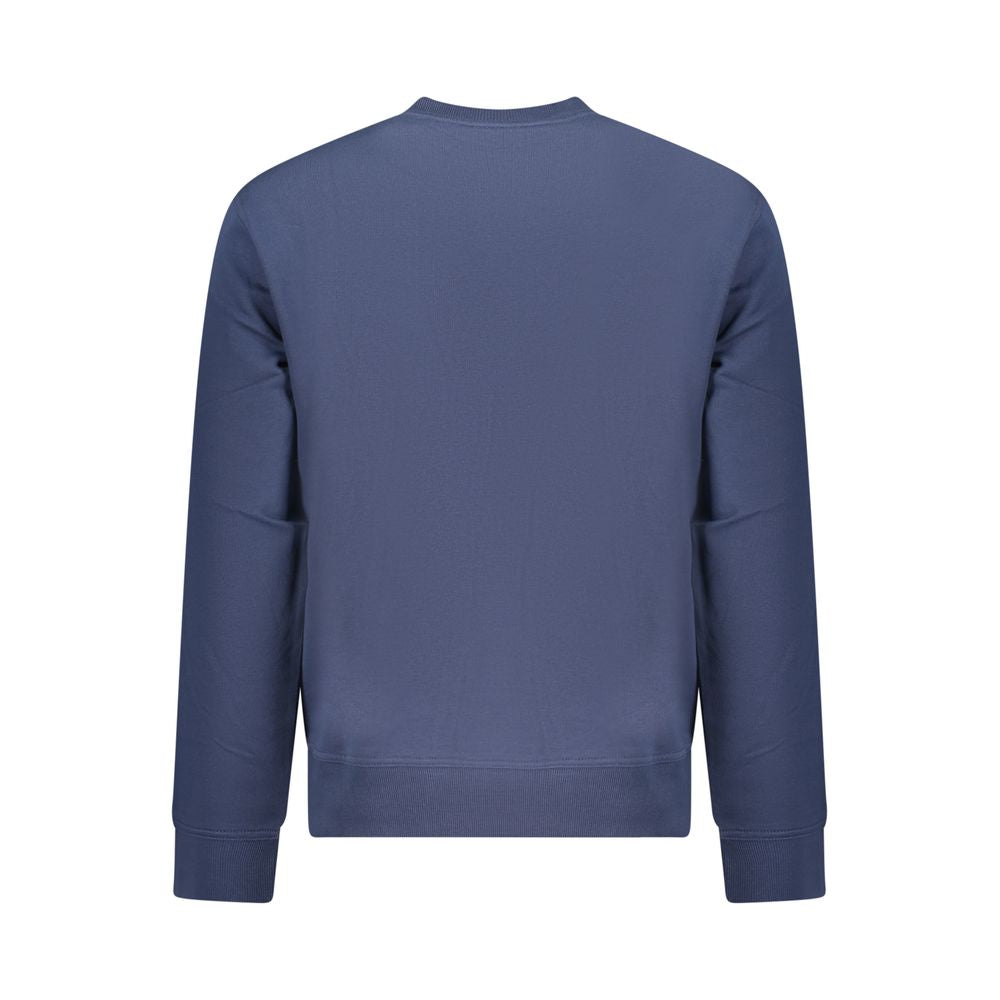 Blaues Baumwoll-Sweatshirt mit Logo-Print